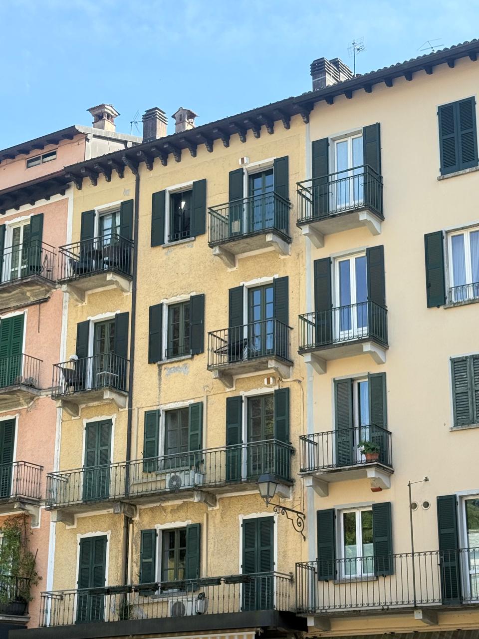 Shuttered facades on the lake