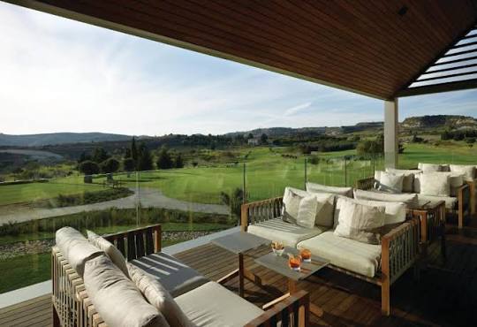 The terrace at golden hour